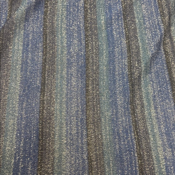 L’AGENCE from Revolve Blue and Gray Striped Metallic Duster - Picture 9 of 9